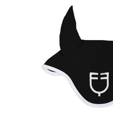 Fliegenhaube aus technischem Gewebe White Line Edition Equestro Schwarz