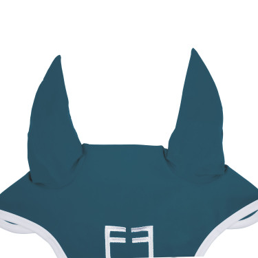 Fliegenhaube aus technischem Gewebe White Line Edition Equestro Petrol Blau