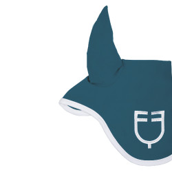 Fliegenhaube aus technischem Gewebe White Line Edition Equestro Petrol Blau