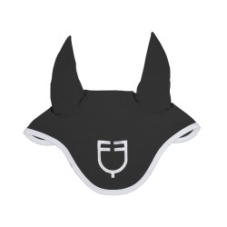 Fliegenhaube aus technischem Gewebe White Line Edition Equestro Asphalt Grau