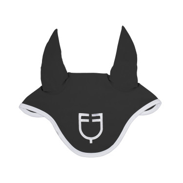 Fliegenhaube aus technischem Gewebe White Line Edition Equestro Asphalt Grau