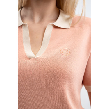 Harcour Damen-Poloshirt Peach Aprikose Orange