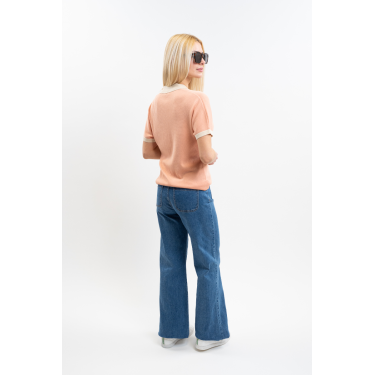 Harcour Damen-Poloshirt Peach Aprikose Orange