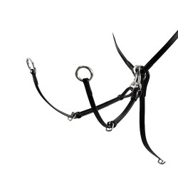 Brustblatt aus verstellbarem Leder Equestro Schwarz