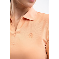 Technisches Polo Harcour Popsy Damen Aprikose Orange Technisches Polo Harcour Popsy Damen Aprikose Orange