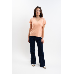 Damen-T-Shirt Harcour Taraza Aprikose Orange Damen-T-Shirt Harcour Taraza Aprikose Orange