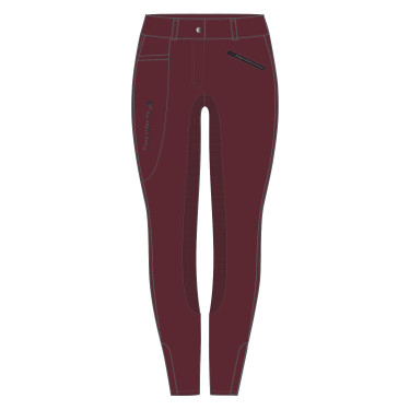 Reithose Kids Easy Rider Joy FullGrip Rosa Samt Bordeaux