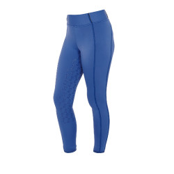 Mädchen-Leggings mit Grip und Equestro-Logo Sodalithblau
