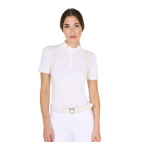 Turnierpolo Damen Kurzarm mit Knöpfen Equestro