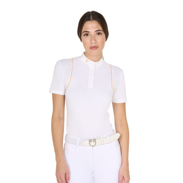 Turnierpolo Damen Kurzarm mit Knöpfen Equestro