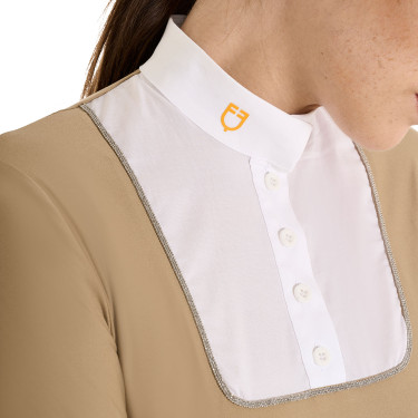 Wettkampf-Poloshirt Damen Langarm mit Knöpfen Equestro Wettkampf-Poloshirt Damen Langarm mit Knöpfen Equestro
