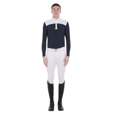 Wettkampf-Poloshirt Herren Langarm mit Knöpfen Equestro Wettkampf-Poloshirt Herren Langarm mit Knöpfen Equestro