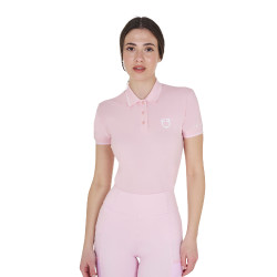 Trainingspolo für Damen aus atmungsaktivem Stoff Equestro Ballerina / Antikweiß Rosa