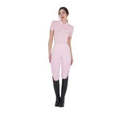 Trainingspolo für Damen aus atmungsaktivem Stoff Equestro Ballerina / Antikweiß Rosa