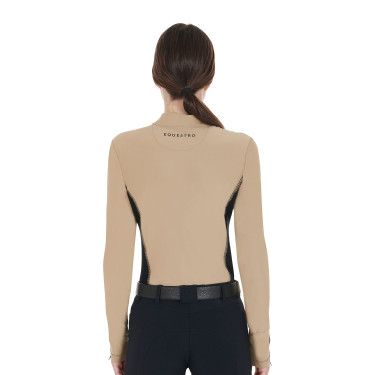 Damen-Trainings-Tech-Poloshirt Langarm Equestro Damen-Trainings-Tech-Poloshirt Langarm Equestro
