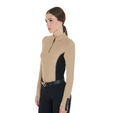 Damen-Trainings-Tech-Poloshirt Langarm Equestro Damen-Trainings-Tech-Poloshirt Langarm Equestro