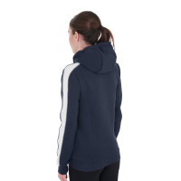 Damen-Kapuzenpullover Equestro mit Reißverschluss Marineblazer Marineblau Damen-Kapuzenpullover Equestro mit Reißverschluss Marineblazer Marineblau
