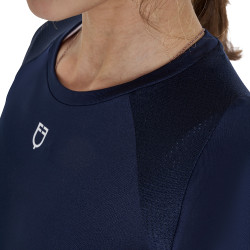 Technisches Trainings-T-Shirt für Kinder Equestro Marineblazer Marineblau