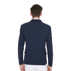 Wettkampfjacket Herren aus Stretchstoff mit Reißverschlusstaschen Equestro Marineblazer Marineblau