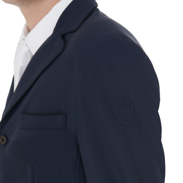 Wettkampfjacket Herren aus Stretchstoff mit Reißverschlusstaschen Equestro Marineblazer Marineblau