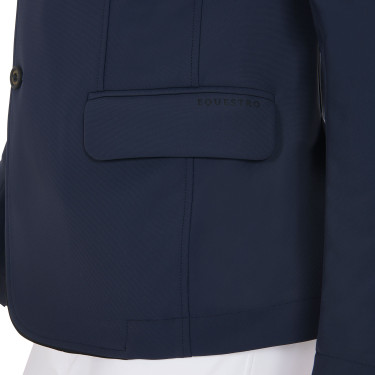 Wettkampfjacket Herren aus Stretchstoff mit Reißverschlusstaschen Equestro Marineblazer Marineblau