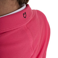 Turnierjacke drei Knöpfe Mädchen aus Mesh Equestro Oxford-Tan Rosa