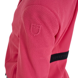 Turnierjacke drei Knöpfe Mädchen aus Mesh Equestro Geißblatt Rosa