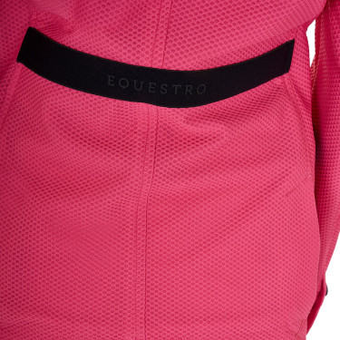 Turnierjacke drei Knöpfe Mädchen aus Mesh Equestro Geißblatt Rosa