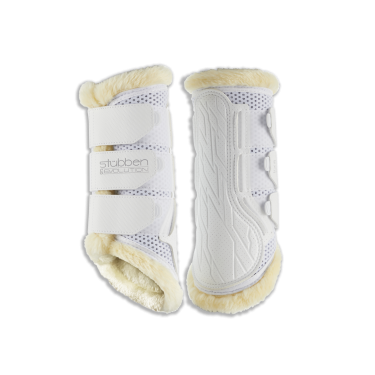 Stübben Airflow Trainingsgamaschen mit synthetischem Lammfell Weiß Wei&amp;amp;amp;amp;amp;szlig;