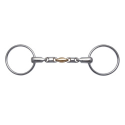 Stübben 2457 Wassertrense mit 2 Ringen Waterford Max Relax aus weichem Kupfer, 16 mm Gebissstärke
