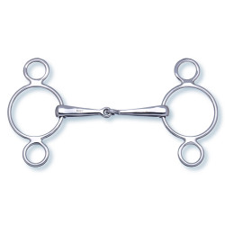 Stübben Trense 2283 3 Ringe Easy Control 2 in 1 Gebiss 16 mm