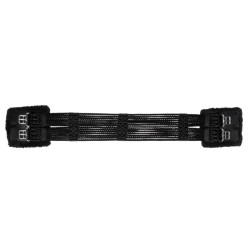 Stübben-Sattelgurt aus Kord mit gepolsterten Pads und Edelstahlschnallen Schwarz