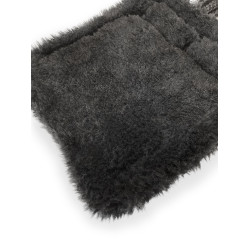 Stübben-Sattelgurt aus Kord mit gepolsterten Pads und Edelstahlschnallen Schwarz