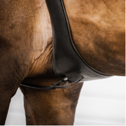 Stübben Ledergurt mit elastischen Einsätzen auf beiden Seiten Ebenholz