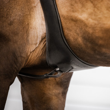 Stübben Ledergurt mit elastischen Einsätzen auf beiden Seiten Ebenholz