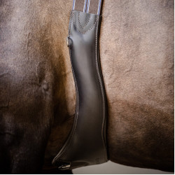 Stübben Ledergurt mit elastischen Einsätzen auf beiden Seiten Ebenholz