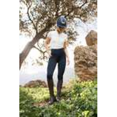 Damen Hybrid Reitleggings Horze Anya Fullgrip Dunkelmarine Blau