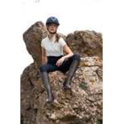 Damen Hybrid Reitleggings Horze Anya Fullgrip Dunkelmarine Blau