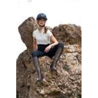 Damen Hybrid Reitleggings Horze Anya Fullgrip Dunkelmarine Blau