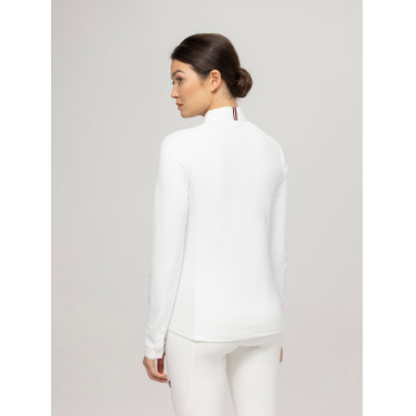 Turniershirt Tommy Hilfiger Equestrian Charlotte Damen Langarm Weiß Wei&szlig;
