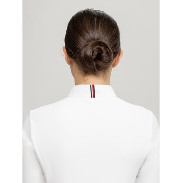 Turniershirt Tommy Hilfiger Equestrian Charlotte Damen Langarm Weiß Wei&szlig;