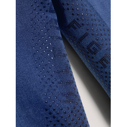 Tommy Hilfiger Equestrian Queens Denim Damenreithose mit Vollbesatz Erbe Blau