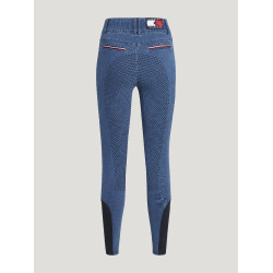 Tommy Hilfiger Equestrian Texas Denim Vollbesatz Damenreithose Erbe Blau