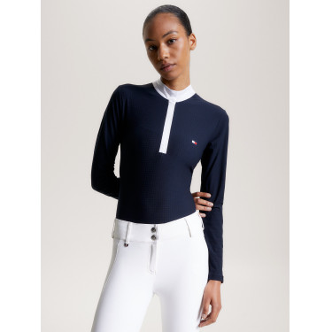 Turnierpolo Tommy Hilfiger Equestrian Chelsea Cooling Damen Langarm Turnierpolo Tommy Hilfiger Equestrian Chelsea Cooling Damen Langarm