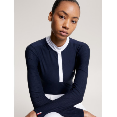 Turnierpolo Tommy Hilfiger Equestrian Chelsea Cooling Damen Langarm Turnierpolo Tommy Hilfiger Equestrian Chelsea Cooling Damen Langarm