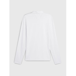 Tommy Hilfiger Equestrian Fresh Air Performance Herren-Turnierpolo mit langen Ärmeln Weiß Weiß Tommy Hilfiger Equestrian Fresh Air Performance Herren-Turnierpolo mit langen Ärmeln Weiß Weiß