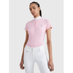 Turnierpolo Tommy Hilfiger Equestrian Performance Strass kurzarm Damen Klassische Rose Turnierpolo Tommy Hilfiger Equestrian Performance Strass kurzarm Damen Klassische Rose
