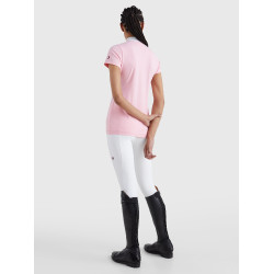 Turnierpolo Tommy Hilfiger Equestrian Performance Strass kurzarm Damen Klassische Rose Turnierpolo Tommy Hilfiger Equestrian Performance Strass kurzarm Damen Klassische Rose