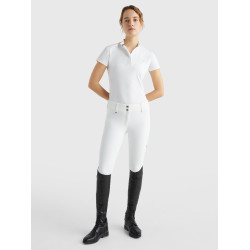 Turnierpolo Tommy Hilfiger Equestrian Performance Strass kurzarm Damen Weiß Weiß Turnierpolo Tommy Hilfiger Equestrian Performance Strass kurzarm Damen Weiß Weiß