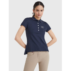 Tommy Hilfiger Equestrian Polo mit Strass, kurzärmelig für Damen Tommy Hilfiger Equestrian Polo mit Strass, kurzärmelig für Damen